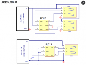 單口USB智能識(shí)別IC-PL515，雙口USB充電識(shí)別IC-PL513