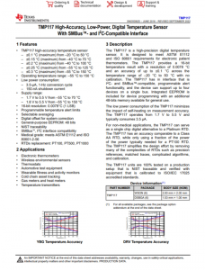 TMP117AIDRVR   48 位 EEPROM、可替代 PT100/PT1000 RTD 的 0.1°C 數(shù)字溫度傳感器